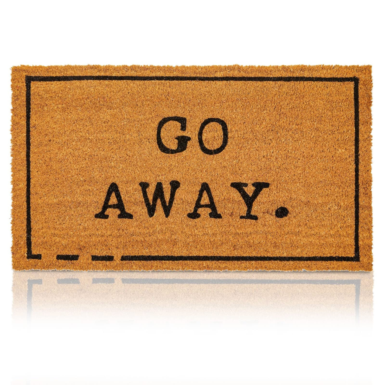 Juvale Go Away Doormat, Funny Front Door Welcome Mat for Outdoor Porch or Patio, Natural Coco Coi... | Amazon (US)
