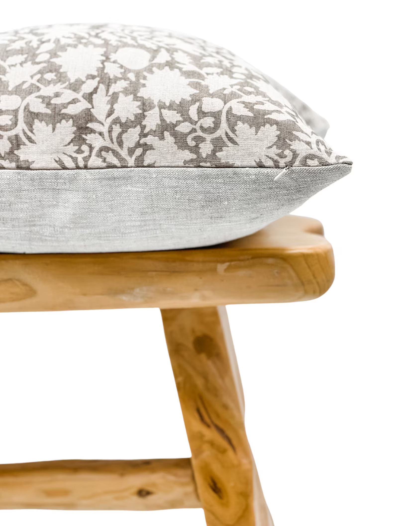 Designer Floral Soft Beige Grey on Natural Linen Pillow Cover | Etsy | Etsy (US)