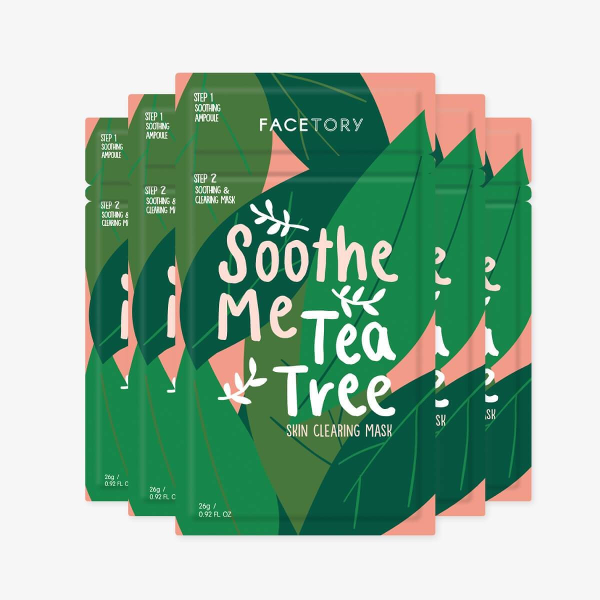 Soothe Me Tea Tree 2-Step Sheet Mask- Soothing & Clearing | FaceTory
