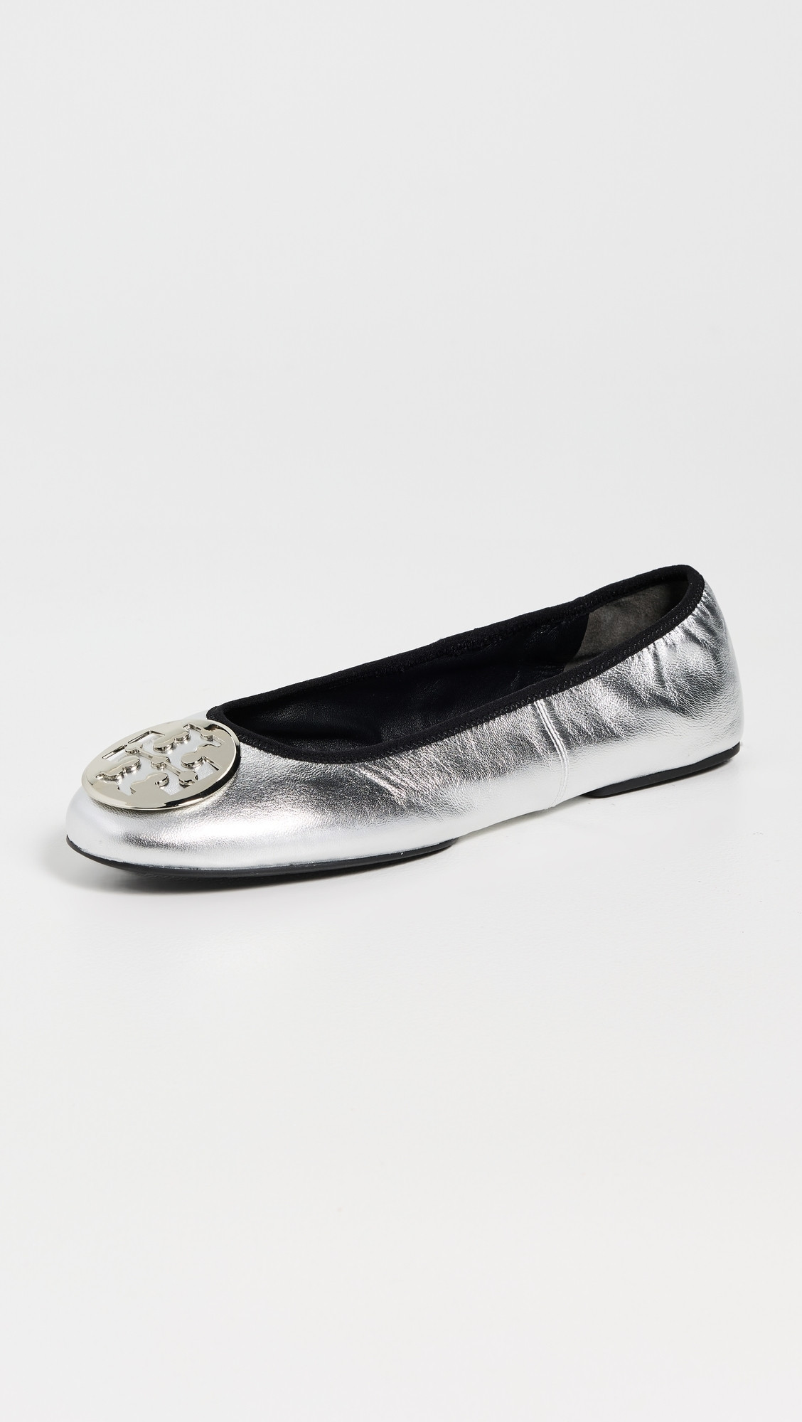 Tory Burch Reva Travel Ballet Flats Silver 9.5 | Shopbop