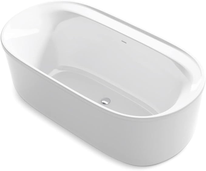 STERLING 95334-0 Spectacle 65-3/4-Inch x 34-Inch Oval Freestanding Bath with center offset toe-ta... | Amazon (US)