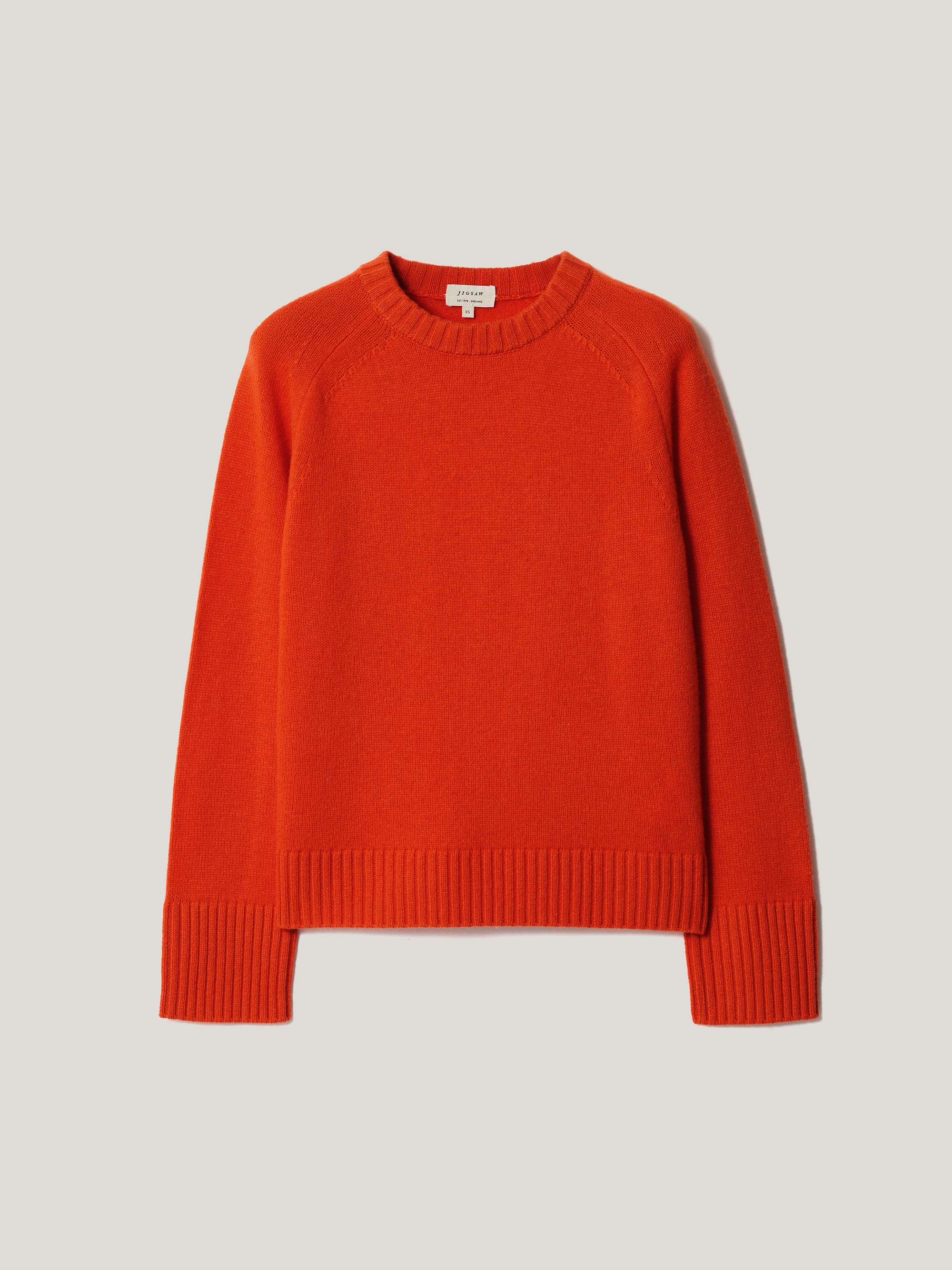 Wool Cashmere Saddle Jumper | Orange | Jigsaw (UK)