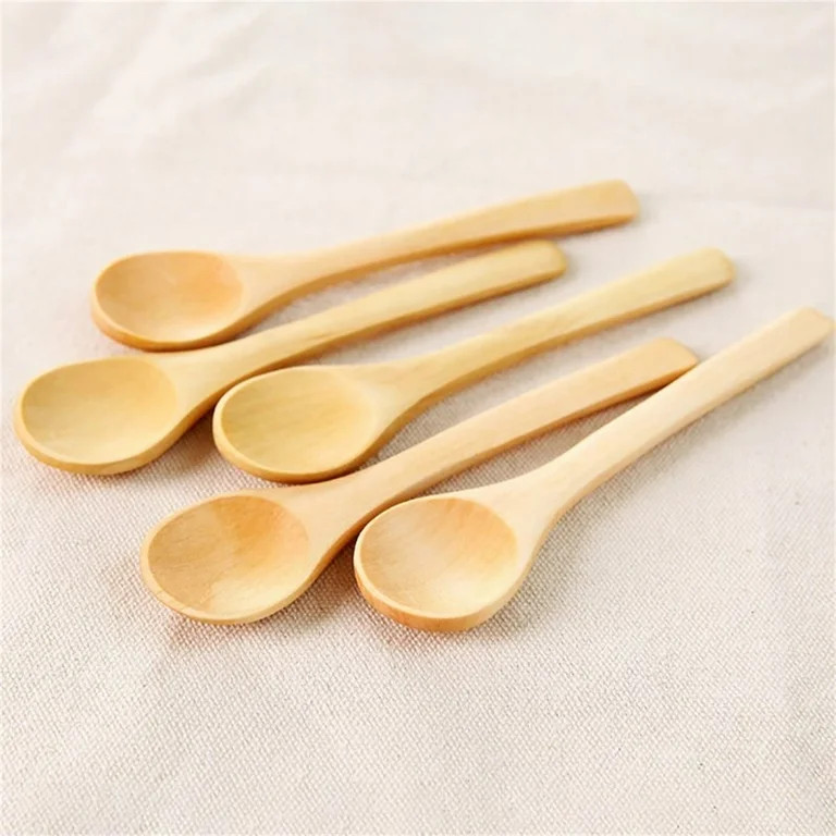 THLKIF Small Bamboo Spoons, Wooden Teaspoons for Sugar, Spices, Coffee, Jam, Honey & Desserts, Na... | Walmart (US)