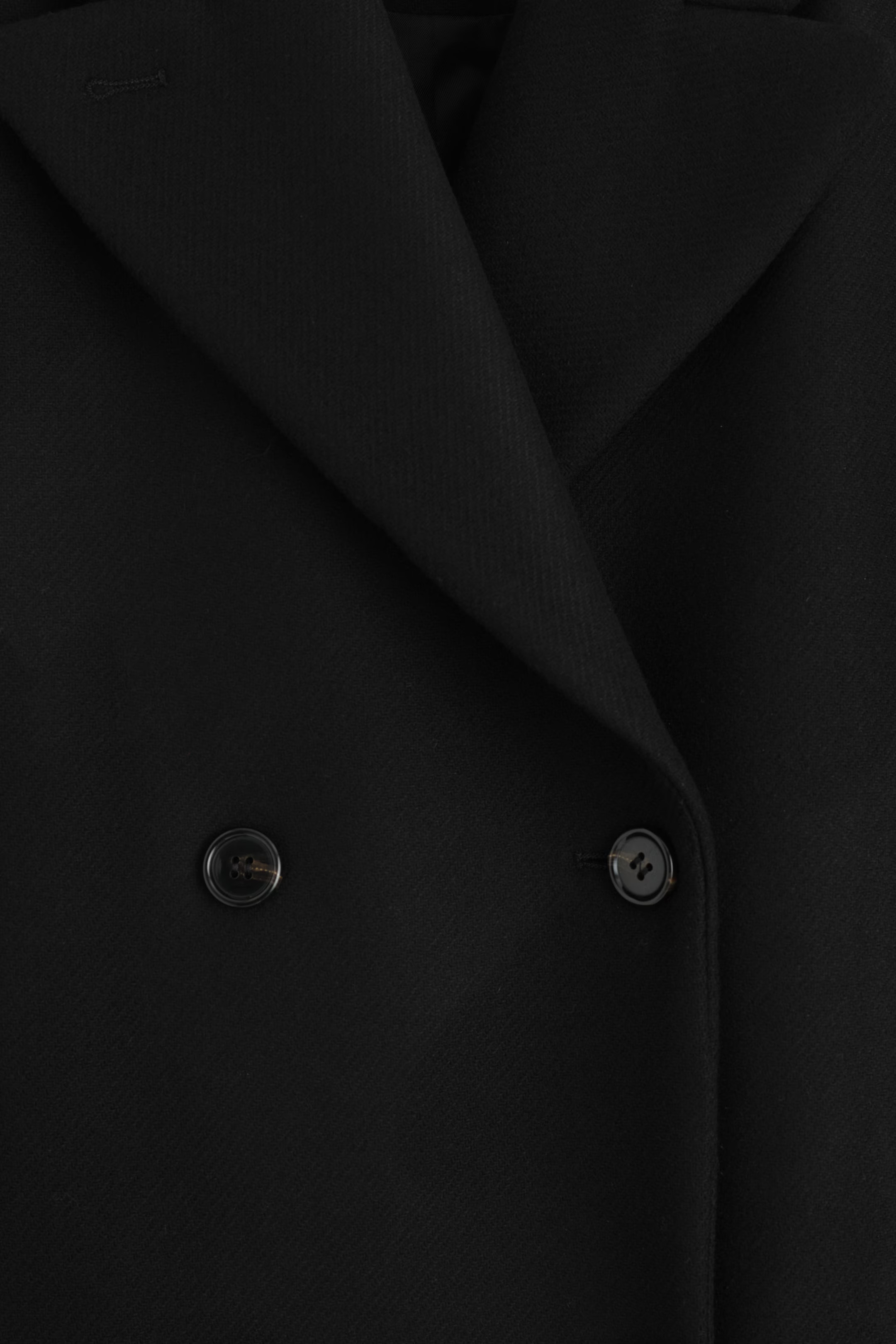 TAILORED DOUBLE-BREASTED WOOL LONG COAT - BLACK | COS GB | COS UK