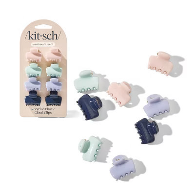 Kitsch-Mass Recycled Plastic Mini Cloud Claw Clips Set - Garden Bouquet - 8ct | Target