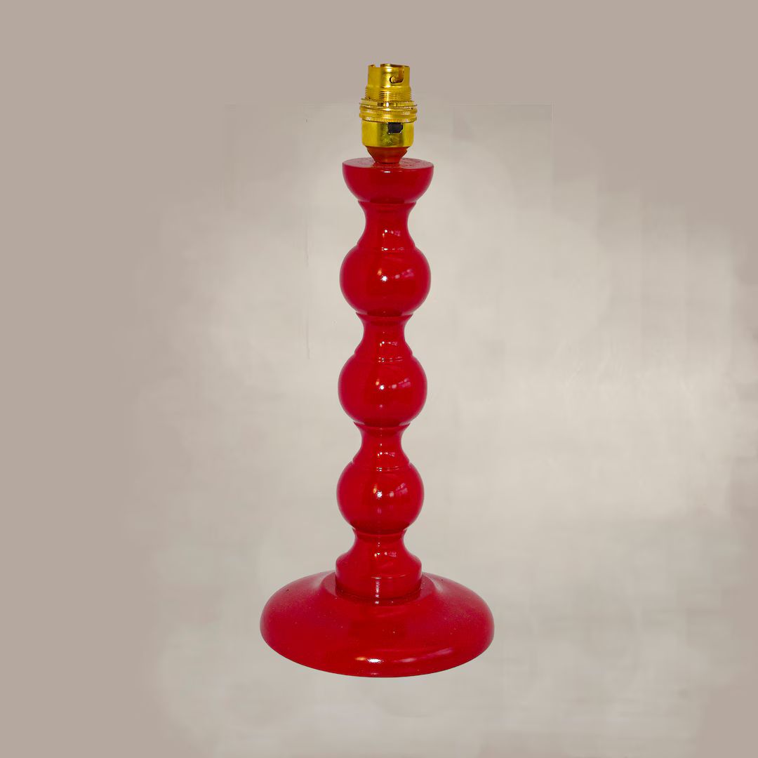 Small Red Bobbin Lamp - Etsy UK | Etsy (UK)