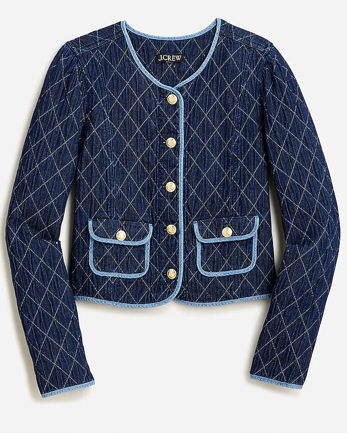 Quilted denim lady jacket | J. Crew US