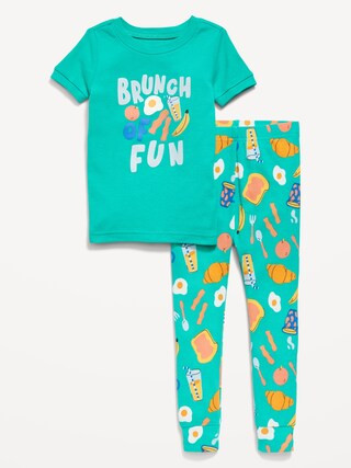 Unisex Snug-Fit Printed Pajama Set for Toddler &amp; Baby | Old Navy (US)