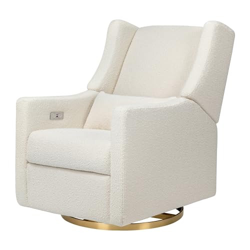 Babyletto Kiwi Modern Wing Back Recliner Glider with Electronic Control, USB, and White Boucle Fa... | Amazon (US)