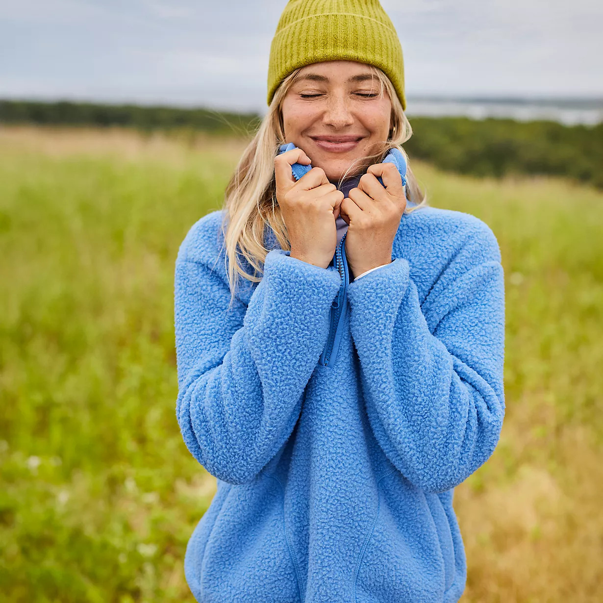Women's Half Zip Cozy Sherpa Fleece Pullover | Lands' End (US)