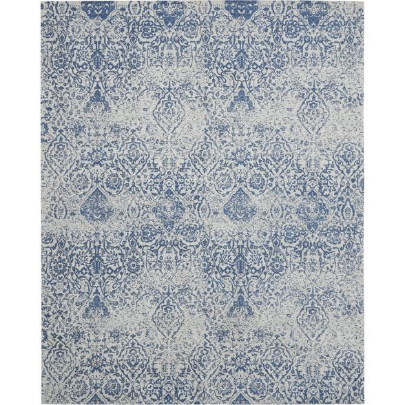 Nourison Damask Ivory/Navy Area Rug DAS06 | Target