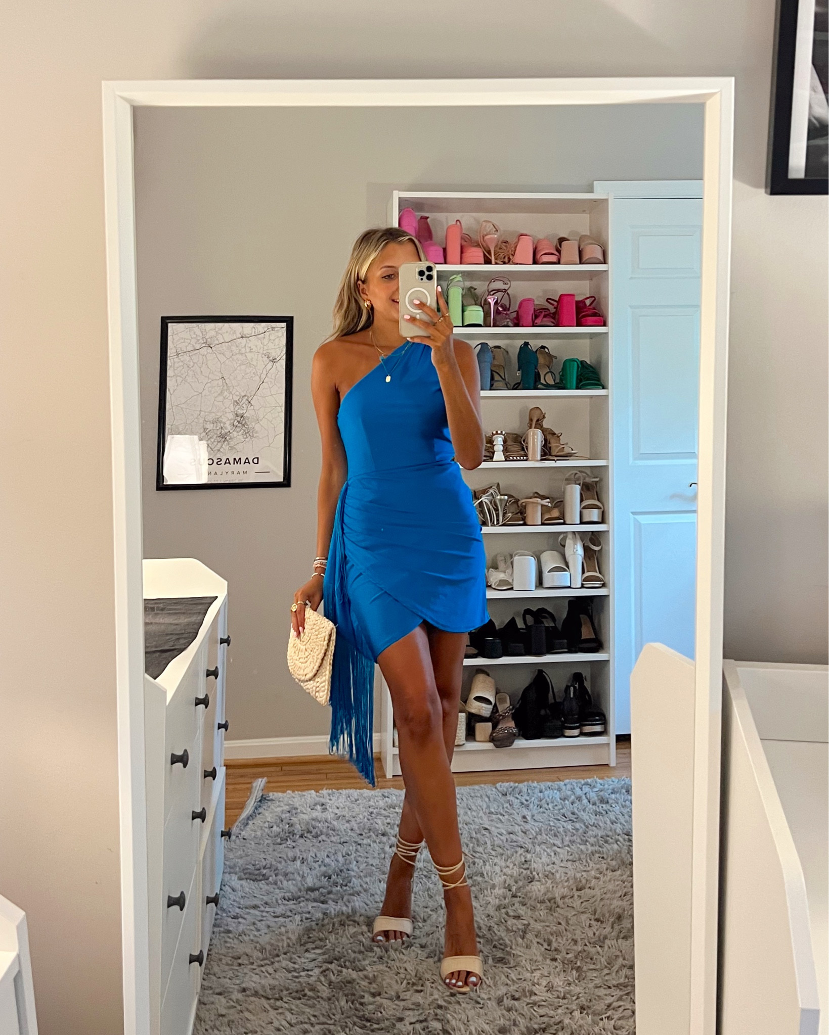 The cutest fringe dress for a destination wedding guest. #weddingguestdress 