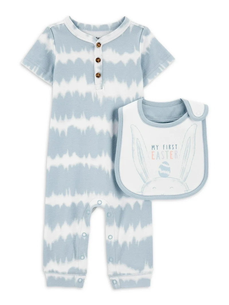 Carter's Child of Mine Baby Unisex Easter Jumpsuit and Bib Set, 2-Piece, Sizes Newborn-0/3 Months | Walmart (US)