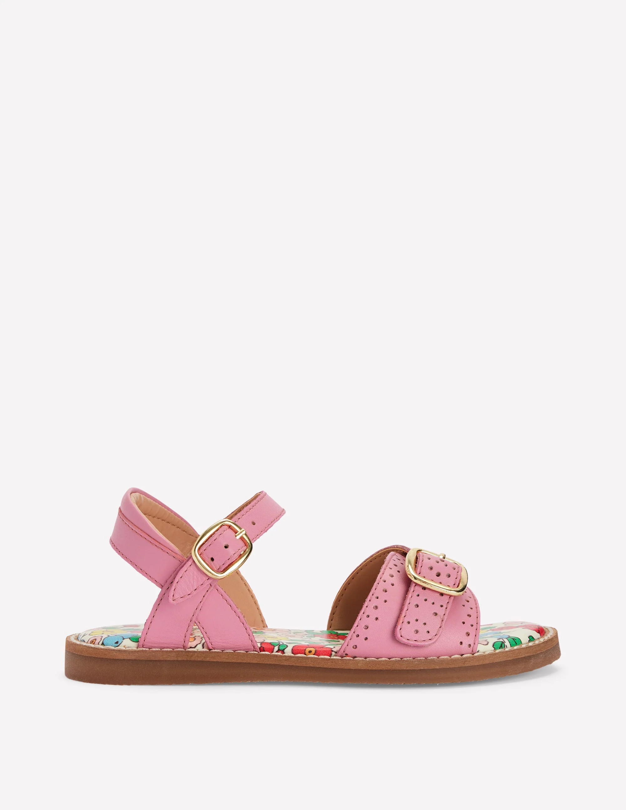 Leather Buckle Sandals-Sea Pink | Boden (US)