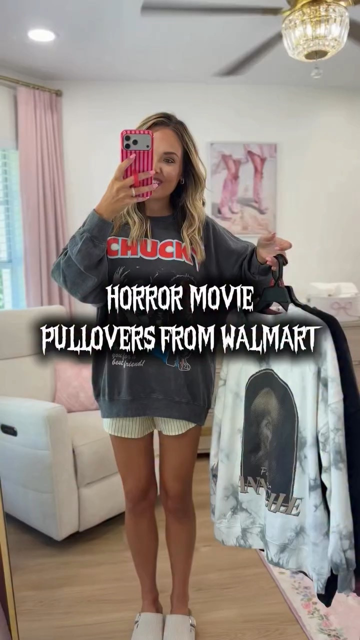 NEW Horror movie pullovers🖤✨Make sure you’re following my page for daily Walmart hauls, outfit inspo, & MORE! #walmart #walmartfashion #walmartfinds #walmarthaul #walmartcreator #seasonal #halloween #hhn

#LTKgrwm #LTKmomlife #LTKootd