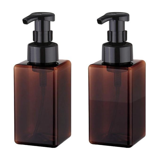 UUJOLY Foaming Soap Dispenser, 450ml (15oz) Refillable Pump Bottle Plastic for Liquid Soap, Shamp... | Amazon (US)