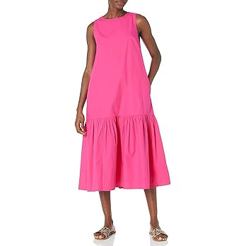 The Drop Women's Ilana Loose Sleeveless Wide-Hem Poplin Maxi Dress | Amazon (US)