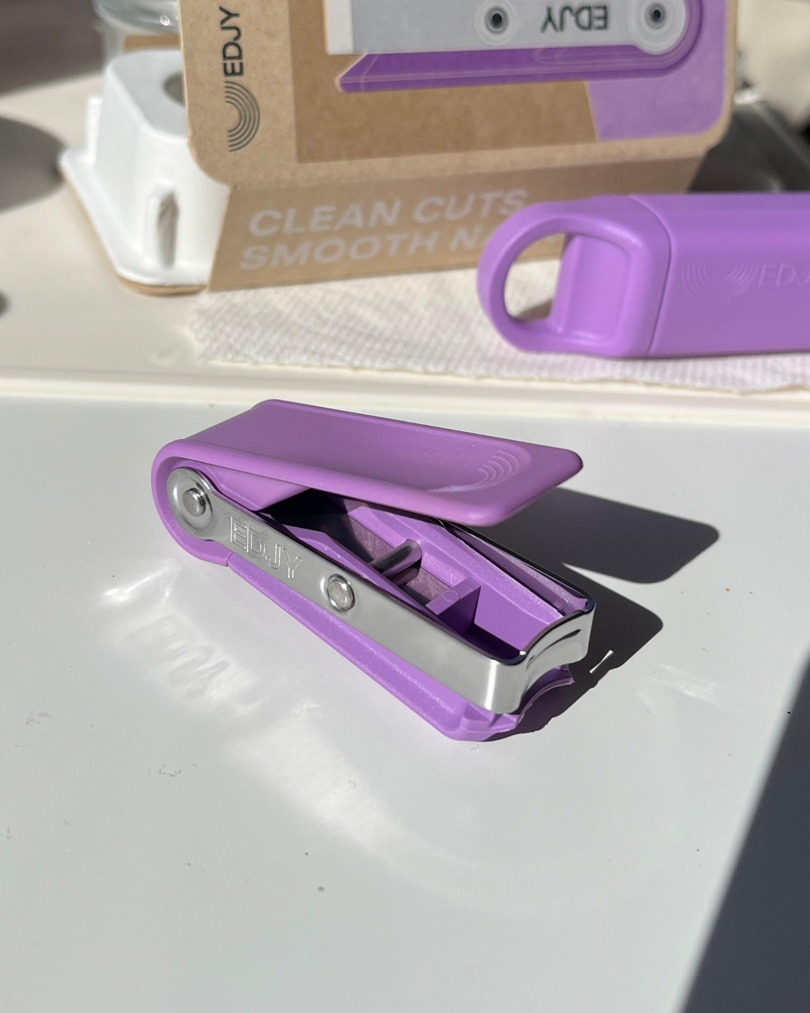 I finally got my hands on one of these EDJY nail cutters and first impressions are really good! The cut is sooo clean, it’s a single blade, so it doesn’t crush your nails like traditional clippers, and it has a little receptacle to collect your clippings, which seems to work well!

The idea is that a cleaner cut means you won’t have to file down any jagged parts after clipping, and they say that the clean cut reduces peeling and splitting.

So far I’ve only done a few little cuts, I’m waiting for my nails to grow out a little more because I’ll be creating a UGC video for them, but my husband already fully loves it, he might have been even more excited than me to receive it 😄

#nailcare #naturalnails

#LTKBeauty