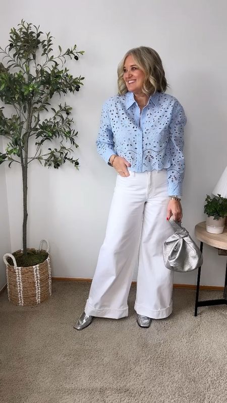 Feeling the BLUES 💙
Tops-size medium
White Jeans- 27 tall
Denim - tts

#LTKstyletip #LTKover40 #LTKSeasonal