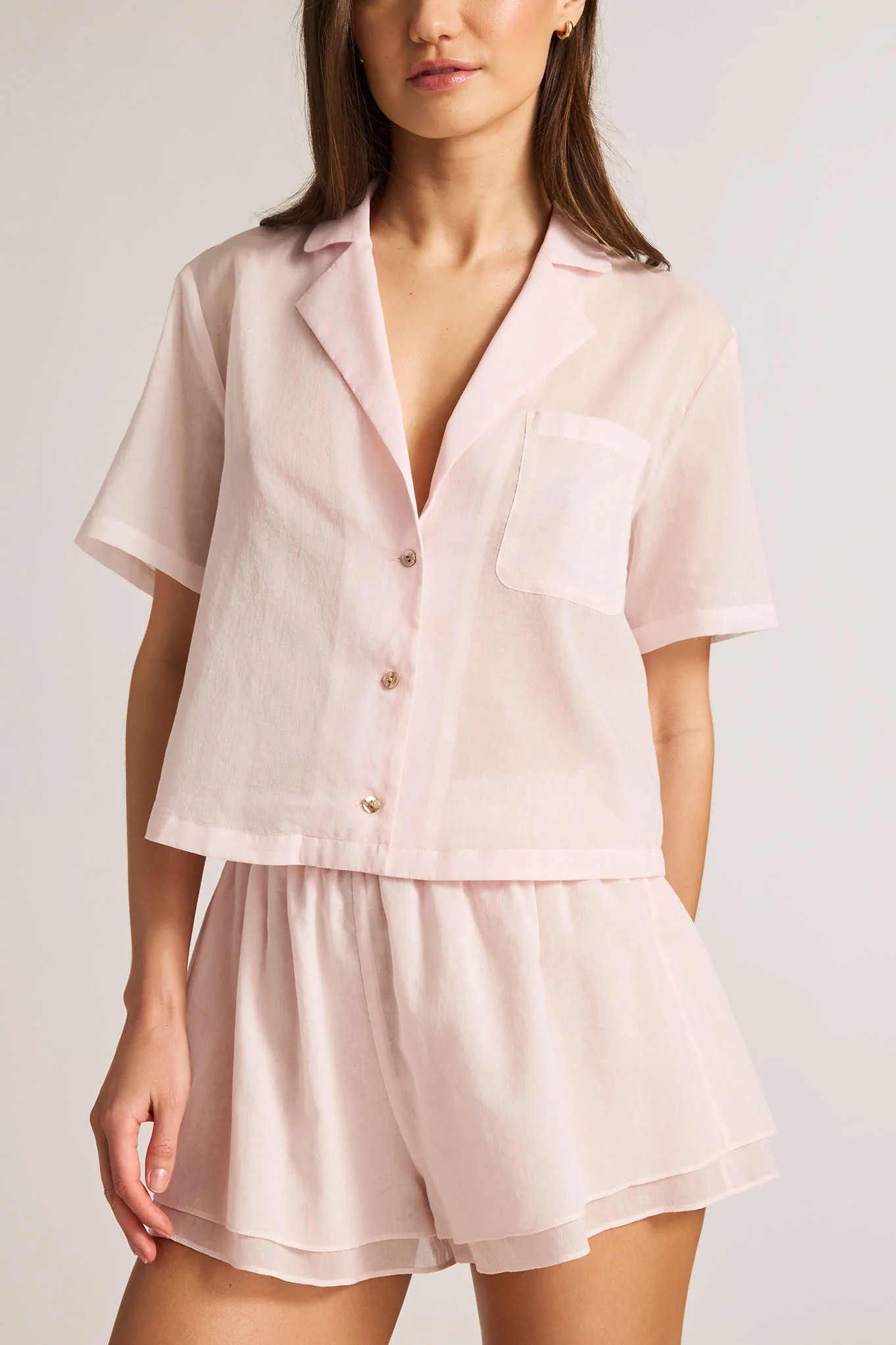 Island Short Sleeve Shirt in Shell | Negative Underwear