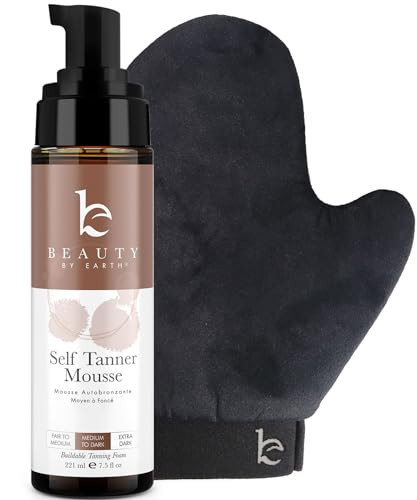 Self Tanner Tanning Mousse Kit - USA Made with Natural & Organic Ingredients, Self Tanner Mousse and Mitt, Tan Kit, Fake Tan Tanning Foam, Medium to Dark, Sunless Tanners Best Sellers | Amazon (US)