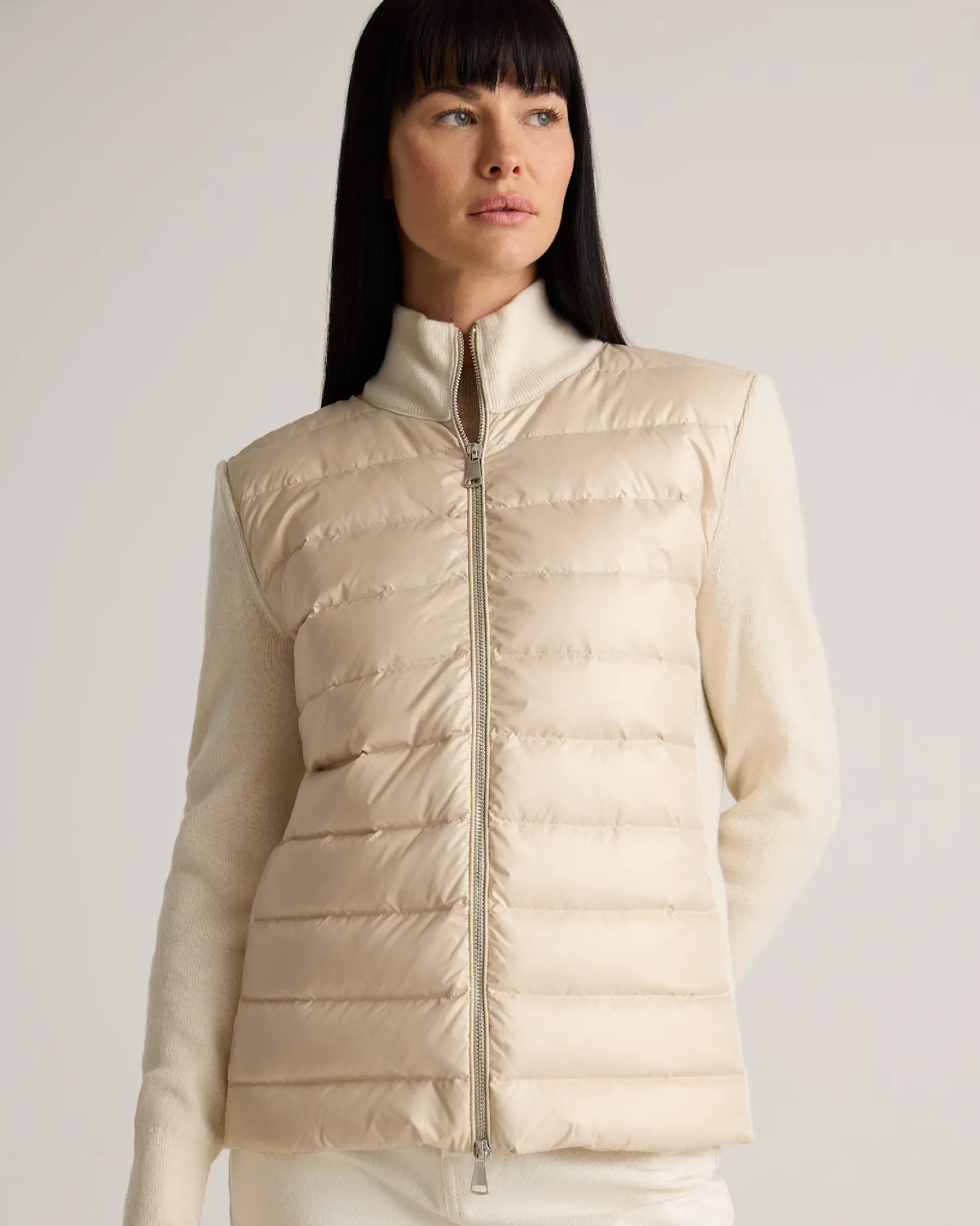 Mixed Media Down and Cashmere Jacket | Quince