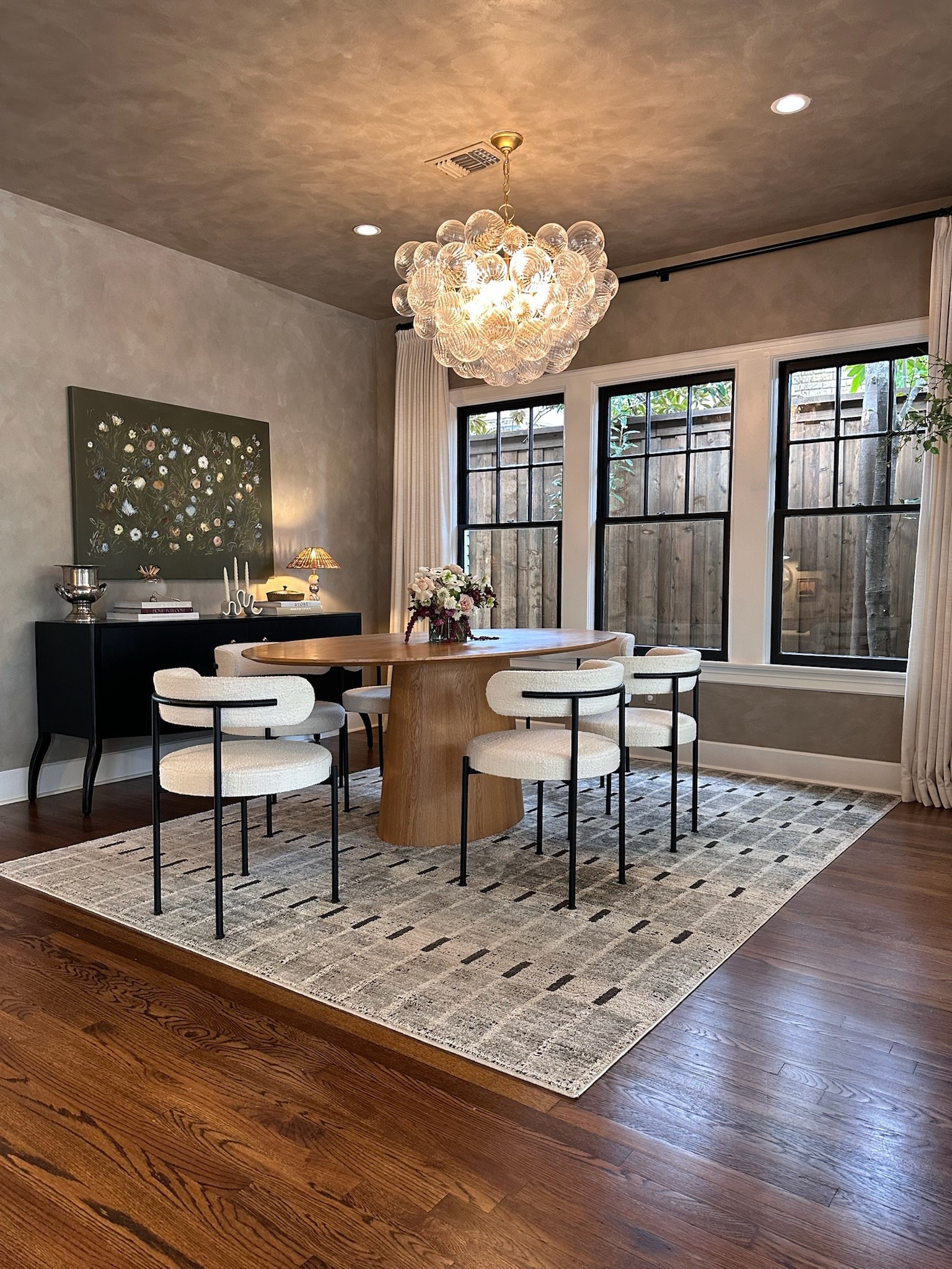 Our Dining Room ✨

Paint color is: Portola Paints Limewash in Beverly. The art is from Montana Labelle (linked similar) & my curtains are the pinch pleat in the color ivory white.

#LTKHome #LTKWatchNow