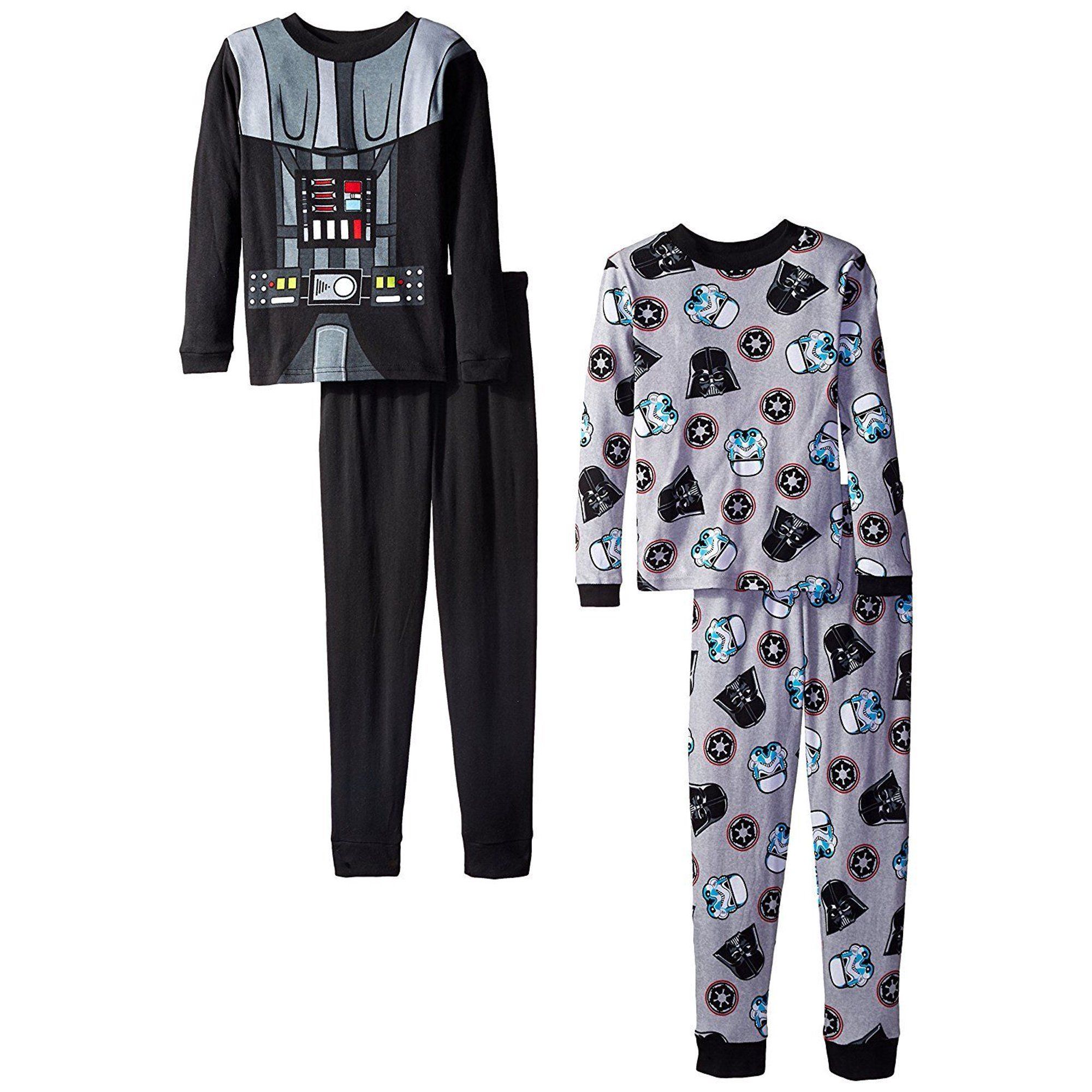 Star Wars Darth Vader 4 PC Long Sleeve Tight Fit Cotton Pajama Set Boy Size 6 | Walmart (US)