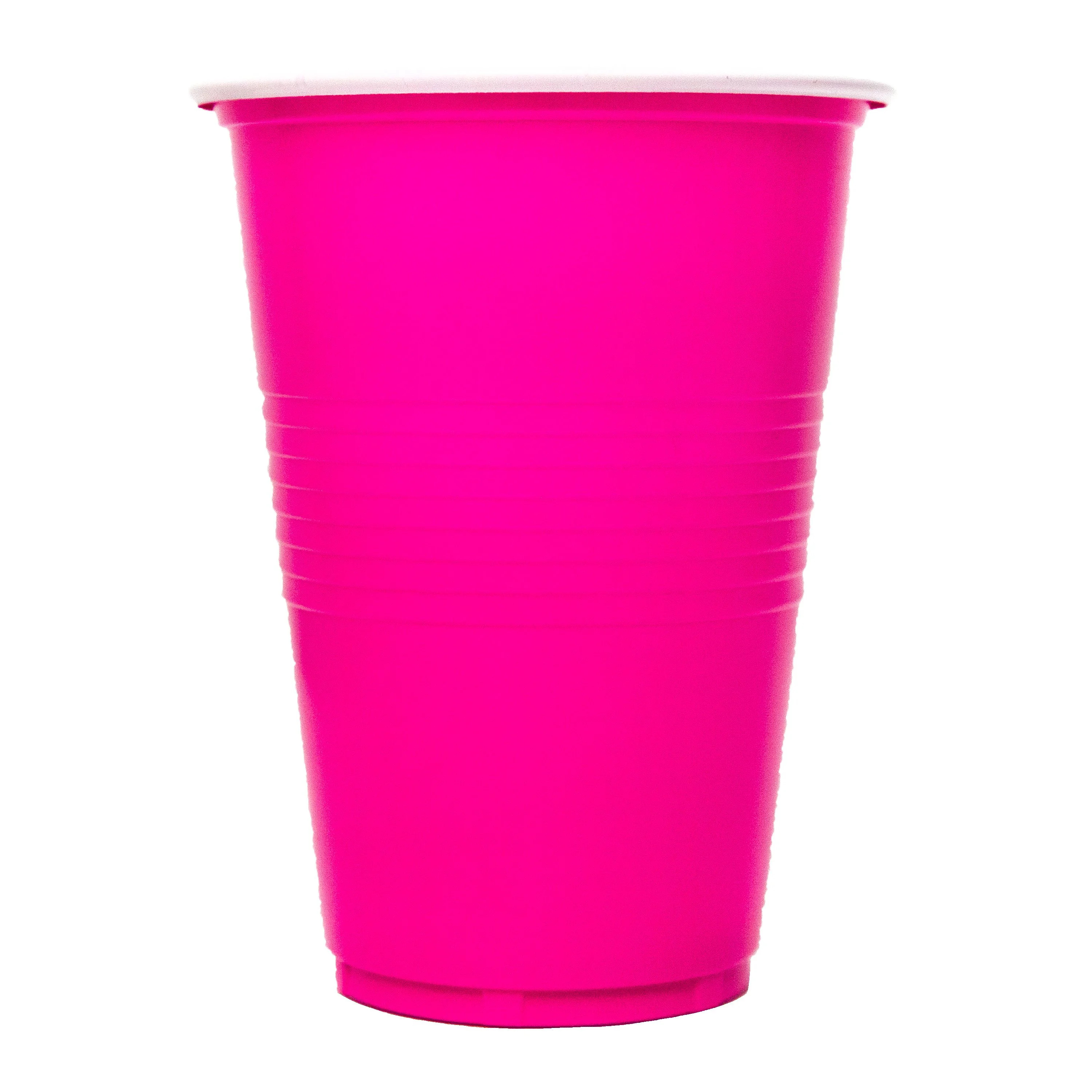 Way to Celebrate! Hot Pink Plastic Disposable Cups, 16oz, 18ct | Walmart (US)