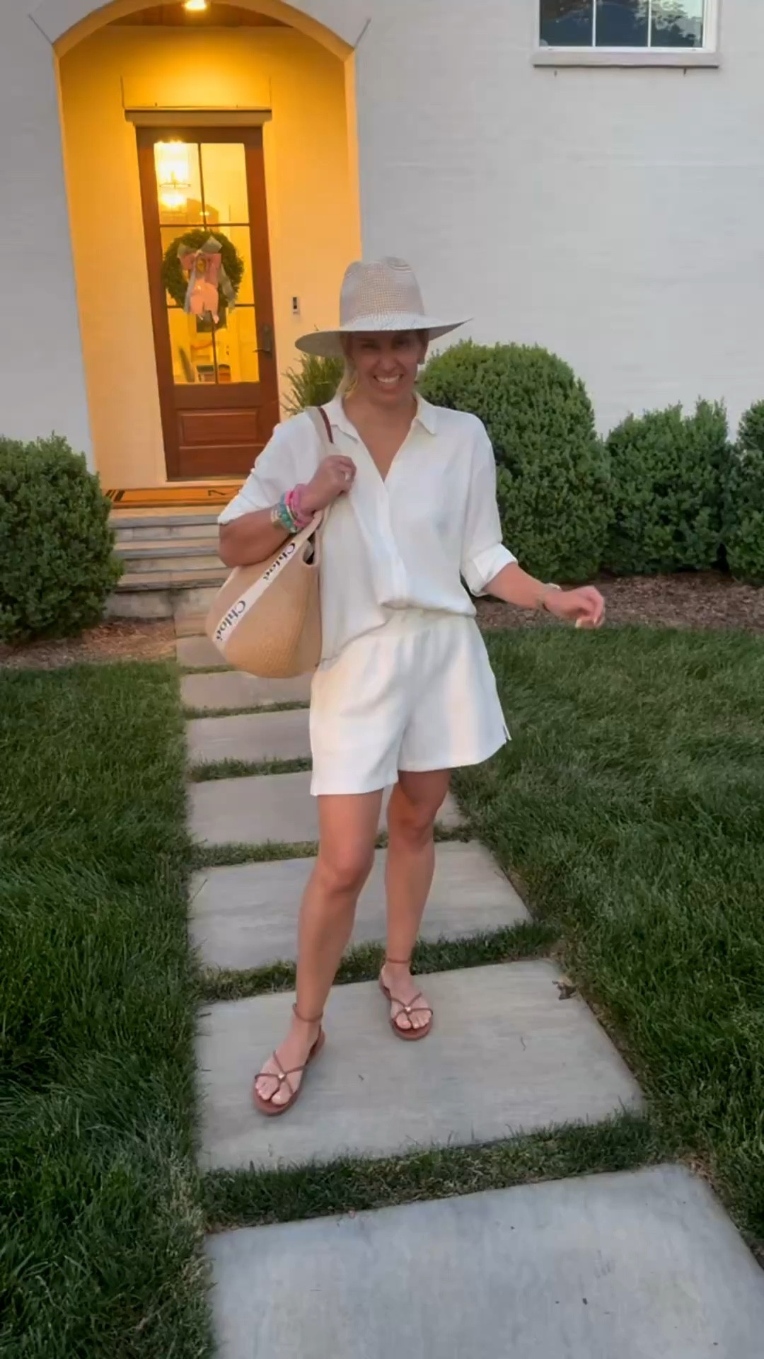 Y’all will be seeing me in this Spanx Air Essentials a ton!! It’s comfy, versatile and so chic! 
Top - xs
Shorts - small
Sandal - 8 tts

#LTKSeasonal #LTKOver40 #LTKmomlife