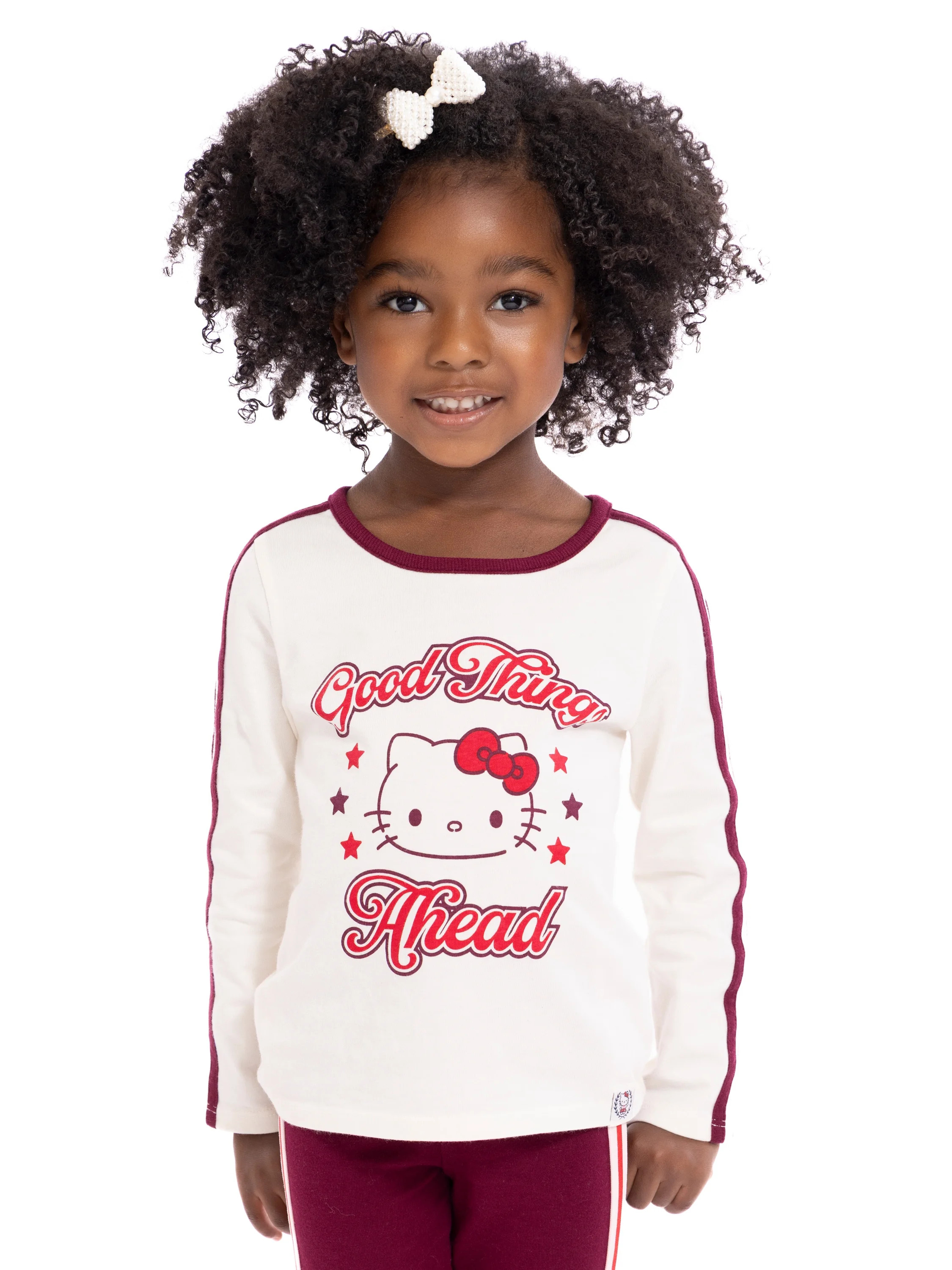 Wonder Nation Hello Kitty Baby and Toddler Girls Cotton Graphic Tee with Long Sleeves, Sizes 12M-... | Walmart (US)