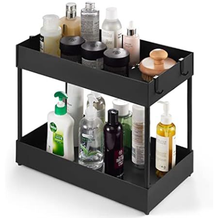 Under Sink Organizer,Under Bathroom Sink Organizers Cabinet Storage,2 Tier Organizer Bath Collection | Amazon (US)