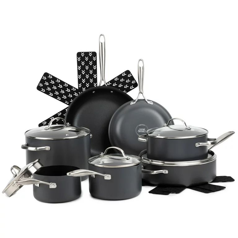 Thyme & Table Non-Stick 15-Piece Hard Anodized Cookware Set | Walmart (US)