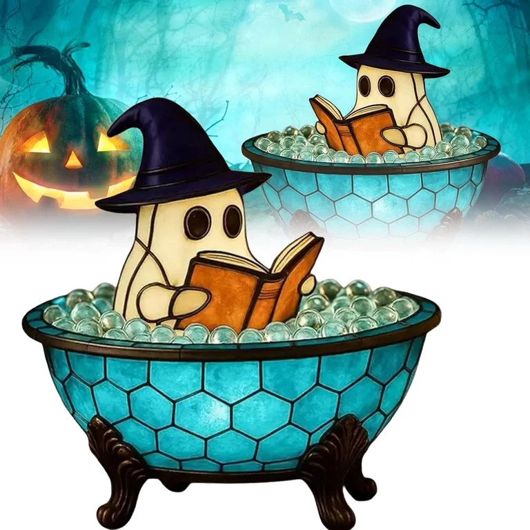 Halloween Ghost Bubble Bath Lamp - USB Powered LED Lamps Spooky Reading Night Light for Halloween... | Walmart (US)