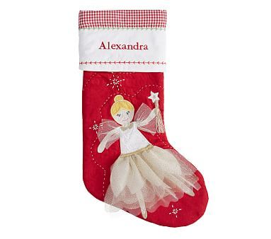 Blonde Hair Fairy Quilted Christmas Stocking | Pottery Barn Kids
