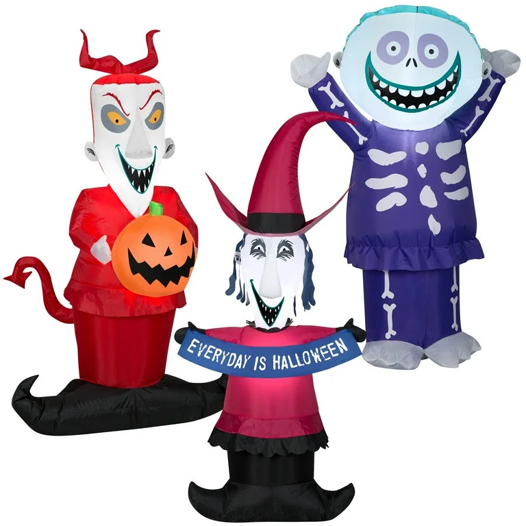 Gemmy Combo Pack Airbown Halloween Lock Shock and Barrel Disney , 4 ft Tall, Multicolored | Walmart (US)