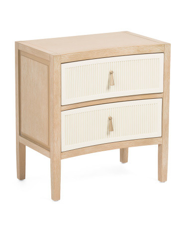 22x24 Curved 2 Drawer Nightstand | Wood | Marshalls