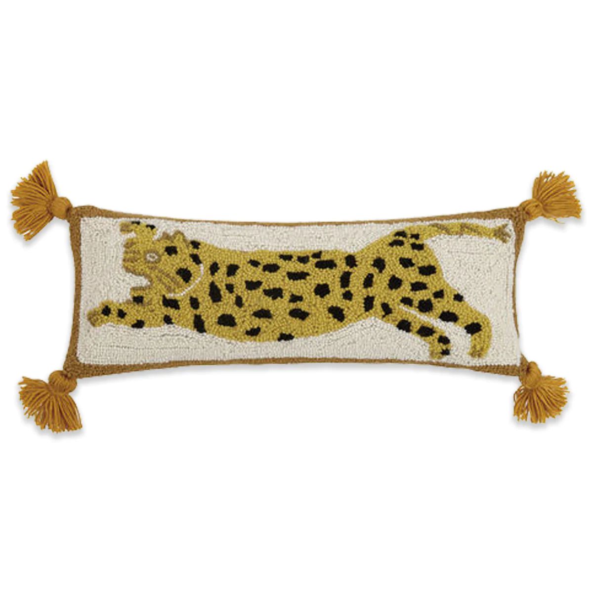 Cheetah Pom Pom Pillow | Furbish Studio