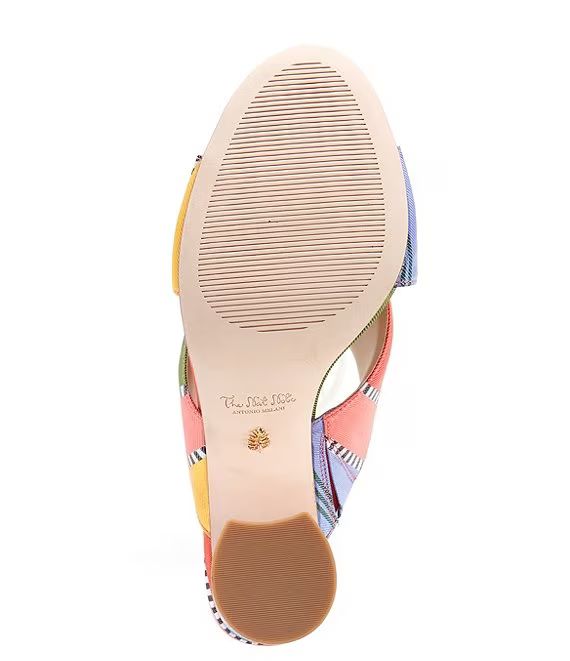 Antonio Melani x The Nat Note Catalonia Color Block Leather Open Toe Slip-On Mules | Dillard's | Dillard's