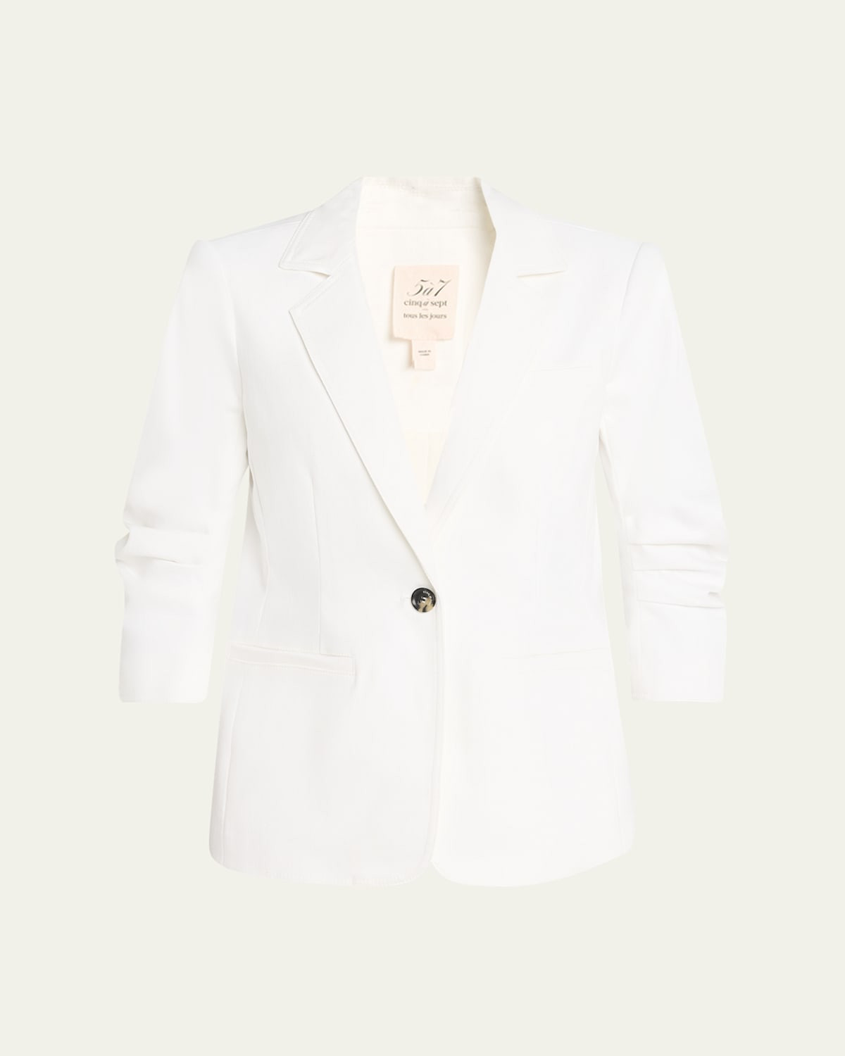 Khloe Crepe 3/4-Sleeve Blazer | Bergdorf Goodman
