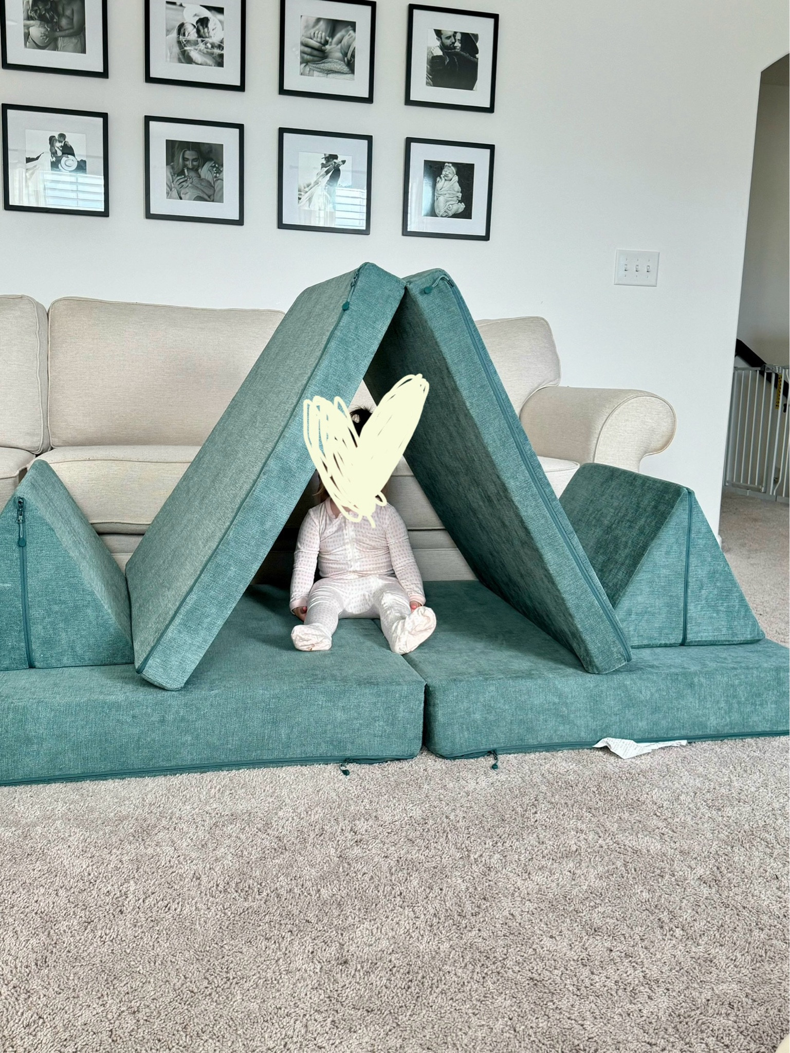 She loves this thing to climb and crawl all over and it gives me a peace of mind when crawling on the couch. Comes in multiple pieces to use in different ways to stay creative. 

#LTKFamily #LTKBaby #LTKKids