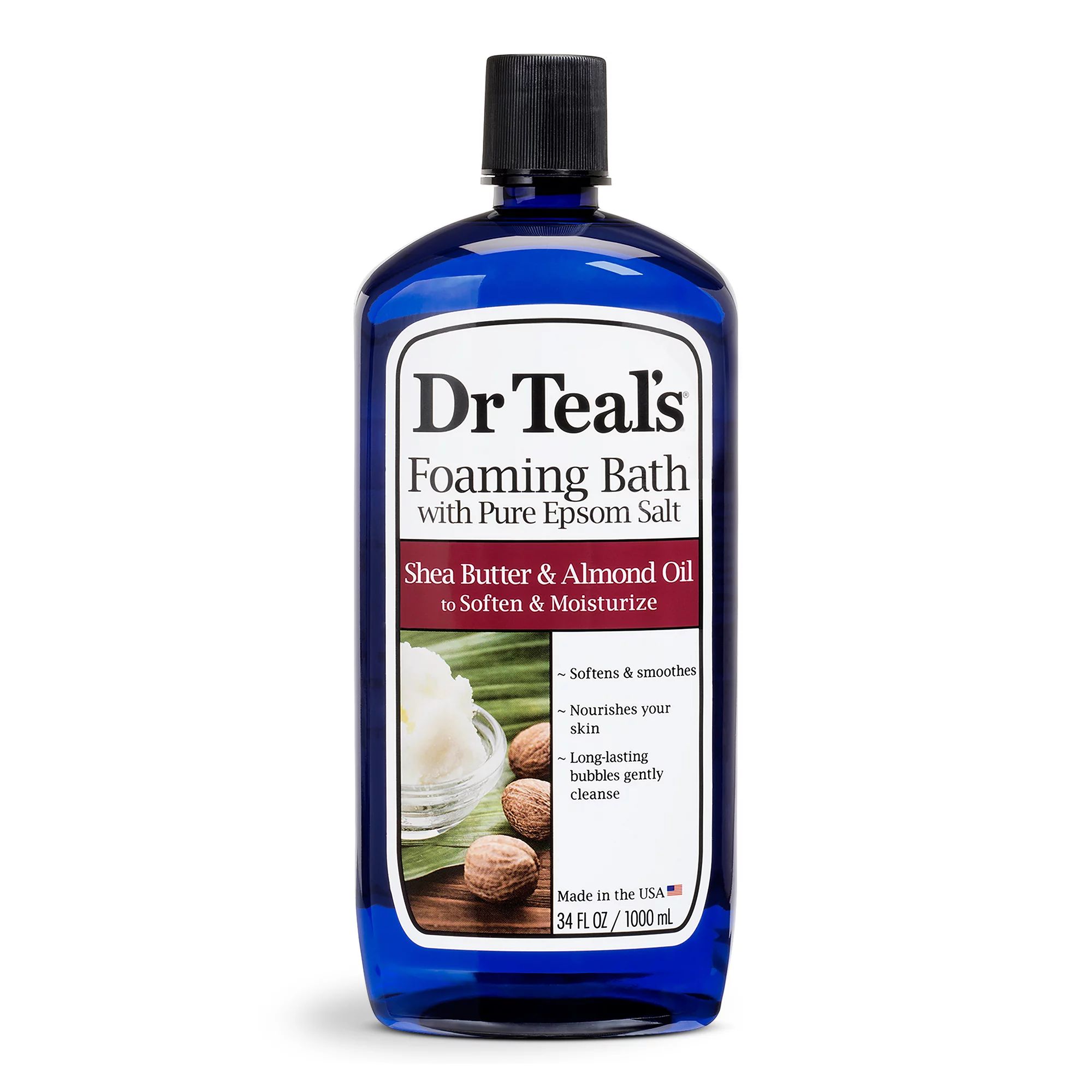 Dr Teal's Foaming Bath with Pure Epsom Salt,  Soften & Moisturize with Shea Butter & Almond Oil, ... | Walmart (US)