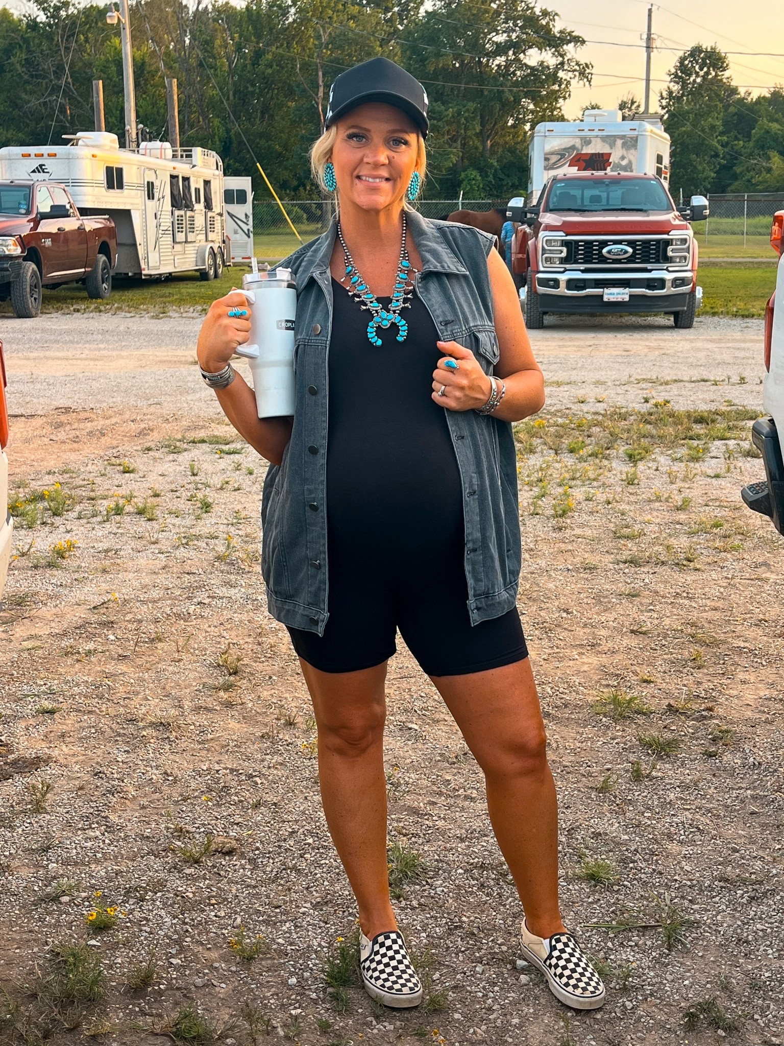 Western Maternity Style! I’m 34 weeks and this jumpsuit is so comfy!! 

#LTKStyleTip #LTKBaby #LTKBump