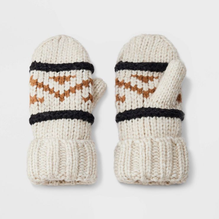 Women's Fair Isle Mittens - Universal Thread™ | Target