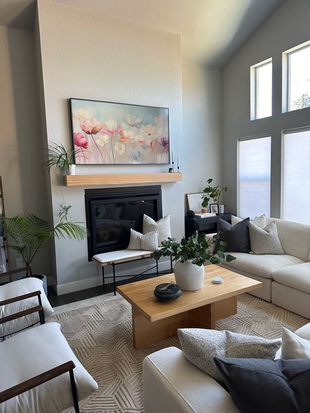 Loving this frame tv art! So perfect for spring. Linking all my living room furniture and decor  

#LTKSeasonal #LTKstyletip #LTKhome