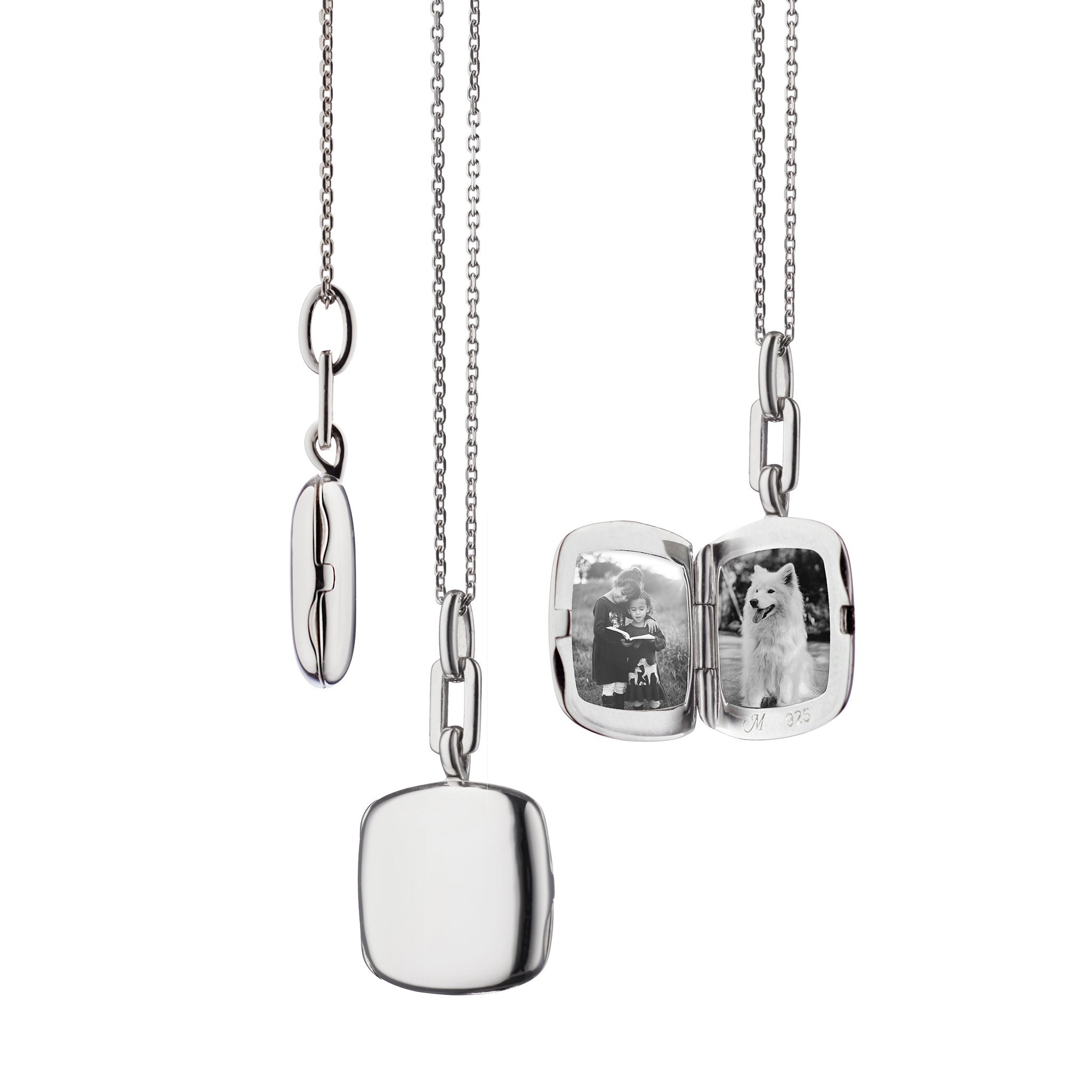 "Viv" Cushion Silver Locket | Monica Rich Kosann | Monica Rich Kosann