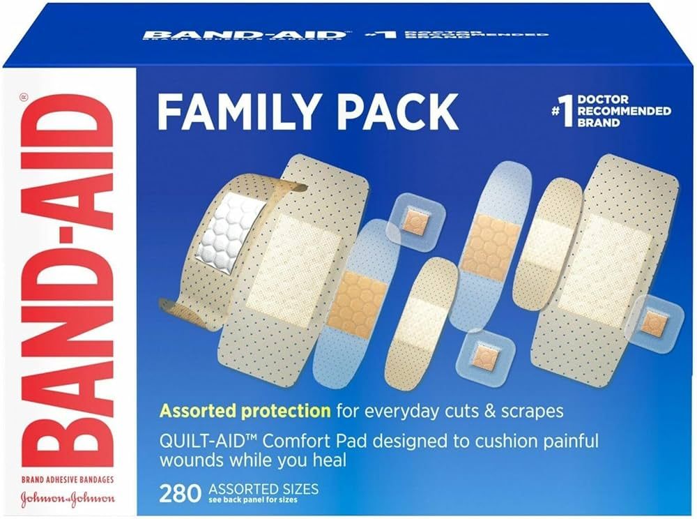 Band-Aid Brand Adhesive Bandage Family Variety Pack, Sheer & Clear Flexible Sterile Bandages for ... | Amazon (US)