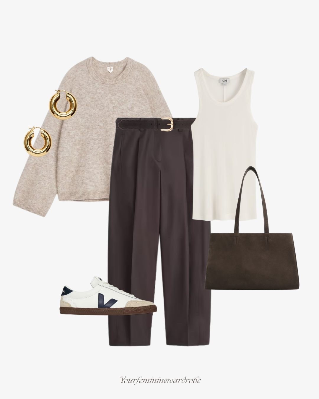 Simple and chic look for the school/work ✨