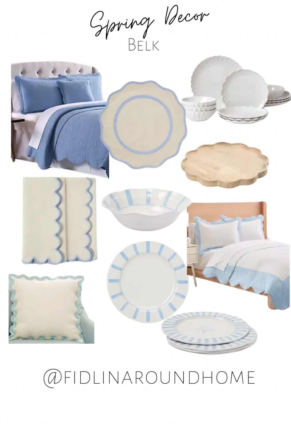 Spring home decor finds blue scalloped home decor - on sale!!

#LTKHome