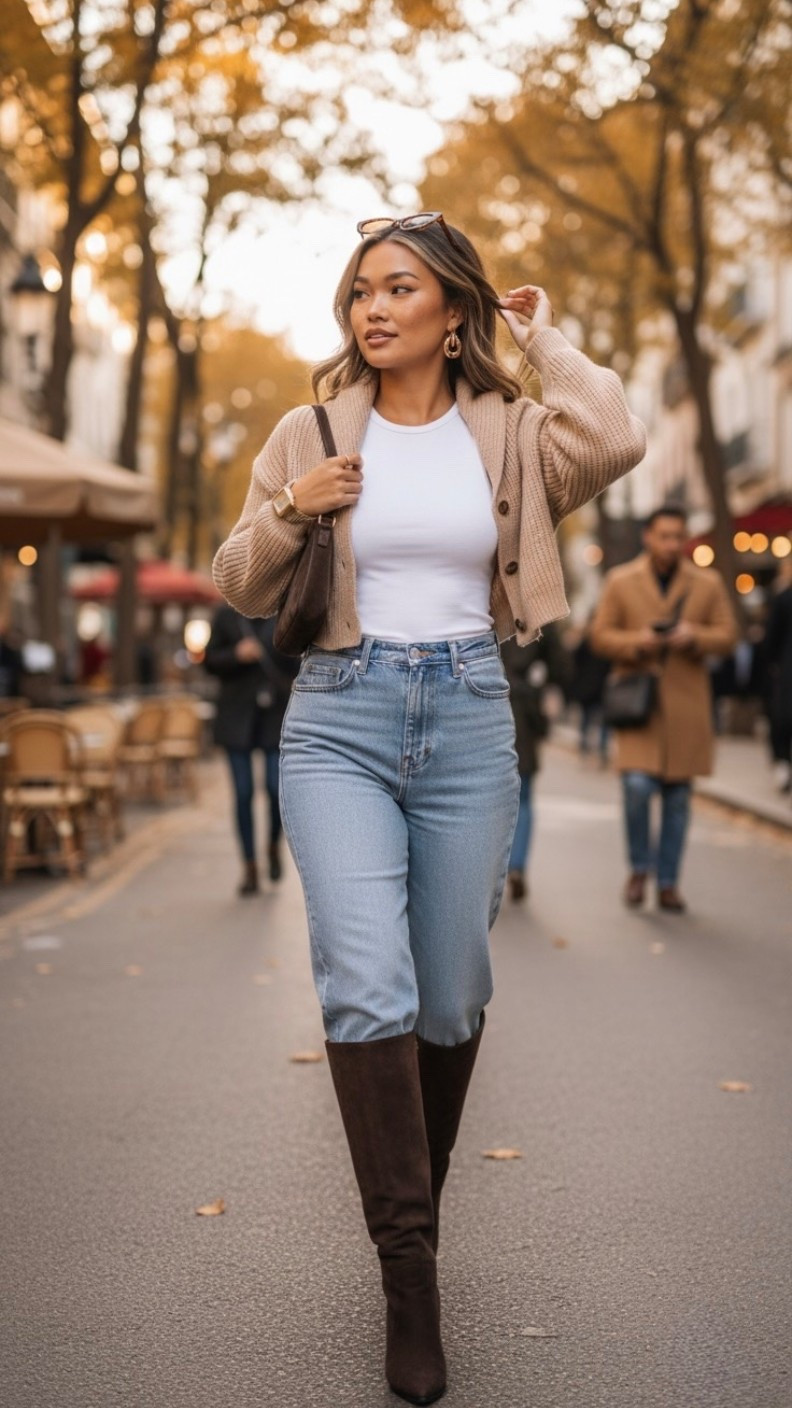Neutral fall outfit inspo 🤎
This cozy cardigan, white top, and tall boots combo is perfect for a casual coffee run or city stroll. Effortless, chic, and timeless for the season ✨
Linked below — outfit details + similar fall staples 🍂

#LTKStyle #LTKFallFashion #LTKInspo #LTKFinds #LTKUnder100 #LTKChic #LTKNeutral #cardigan #Cardi

#LTKGiftGuide #LTKFindsUnder100 #LTKSeasonal